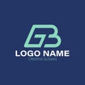 letter gb logo, monogram logo design