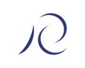 R crescent curve logo icon