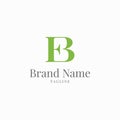EB elegance luxury logo eco green Royalty Free Stock Photo