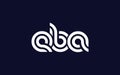 EBA Creative Unique Modern Letter Logo Design Royalty Free Stock Photo