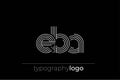 EBA modern geometric typography logo Royalty Free Stock Photo