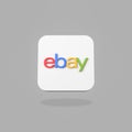 Ebay App Icon on Flat Gray Background Royalty Free Stock Photo