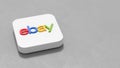 Ebay App Icon on Gray Background with Copy Space Royalty Free Stock Photo