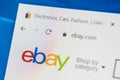 Ebay.com Web Site. Selective focus.
