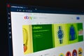 Ebay website on computer screen