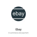 Ebay vector icon on white background. Flat vector ebay icon symbol sign from modern e commerce and payment collection for mobile