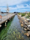 Ebeltoft denmark and fregatten jylland during summer time