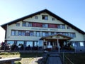 Ebenalp guest house, mountain restaurant Ebenalp or Berggasthaus Ebenalp in the Alpstein mountain range and in the Appenzellerland