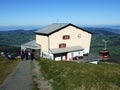 Ebenalp guest house, mountain restaurant Ebenalp or Berggasthaus Ebenalp in the Alpstein mountain range and in the Appenzellerland