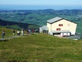 Ebenalp guest house, mountain restaurant Ebenalp or Berggasthaus Ebenalp in the Alpstein mountain range and in the Appenzellerland