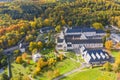 Eberbach Monastery in autumn from above