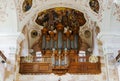 Ebersmunster Abbey Cathedral majestic interior Royalty Free Stock Photo