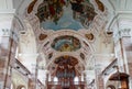 Ebersmunster Abbey Cathedral majestic interior Royalty Free Stock Photo