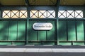 Eberswalder Strasse U-Bahn metro station sign in Berlin, Germany Royalty Free Stock Photo