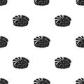 Ebi Nigiri icon in black style isolated on white background. Sushi pattern stock vector illustration.