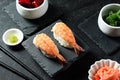 Ebi Nigiri Sushi or Shrimp Nigirizushi Royalty Free Stock Photo