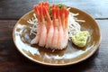 Ebi shrimp sashimi