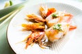 Ebi Sushi nigiri. Sushi rice combined with premium prawns.