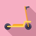 Ebike scooter icon flat vector. Kick bike Royalty Free Stock Photo