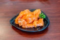 Ebiko Salmon Sashimi, Japan food Royalty Free Stock Photo