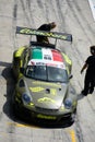 Ebimotors Porsche in the Pit lane of Monza Royalty Free Stock Photo