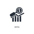 Ebitda icon. simple element illustration. isolated trendy filled ebitda icon on white background. can be used for web, mobile, ui Royalty Free Stock Photo