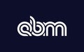 EBM Creative Unique Modern Letter Logo Design Royalty Free Stock Photo
