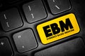 EBM Evidence-based medicine - use of current best evidence in making decisions about the care of individual patients, acronym text