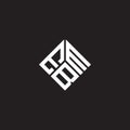 EBM letter logo design on black background. EBM creative initials letter logo concept. EBM letter design