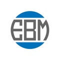 EBM letter logo design on white background. EBM creative initials circle logo concept. EBM letter design