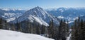 Ebner Joch mountain and tirolean alps in winter