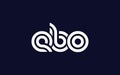 EBO Creative Unique Modern Letter Logo Design Royalty Free Stock Photo