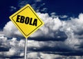 Ebola ahead sign