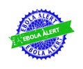 EBOLA ALERT Bicolor Rosette Grunge Stamp Seal Royalty Free Stock Photo