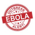 Ebola alert eubber stamp on a white background Royalty Free Stock Photo