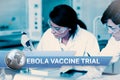 Ebola news flash with medical imagery Royalty Free Stock Photo