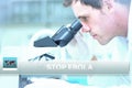 Ebola news flash with medical imagery Royalty Free Stock Photo