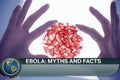 Ebola news flash with medical imagery Royalty Free Stock Photo