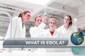 Ebola news flash with medical imagery Royalty Free Stock Photo