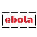 EBOLA stamp on white background