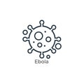 ebola vector icon. ebola editable stroke. ebola linear symbol for use on web and mobile apps, logo, print media. Thin line