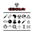 Ebola vector with text and symbols