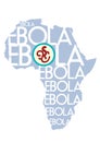 Ebola Virus in African Map Vector