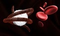 Ebola Virus and blood cells. template design Royalty Free Stock Photo