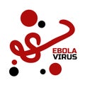 Ebola virus concept. Template for background, banner, poster. Vector EPS10 illustration.