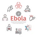 Ebola banner. Virus Disease Infographics. Vector signs for web graphics.