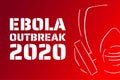 Ebola virus outbreak concept. Template for background, banner, poster with text inscription. Vector EPS10 illustration.