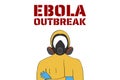 Ebola virus outbreak concept. Template for background, banner, poster with text inscription. Vector EPS10 illustration.