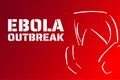 Ebola virus outbreak concept. Template for background, banner, poster with text inscription. Vector EPS10 illustration. Royalty Free Stock Photo