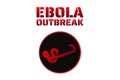 Ebola virus outbreak concept. Template for background, banner, poster with text inscription. Vector EPS10 illustration.